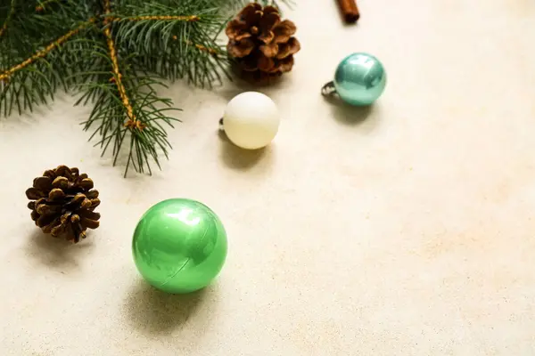 Different Christmas Decorations White Background — Stock Photo, Image