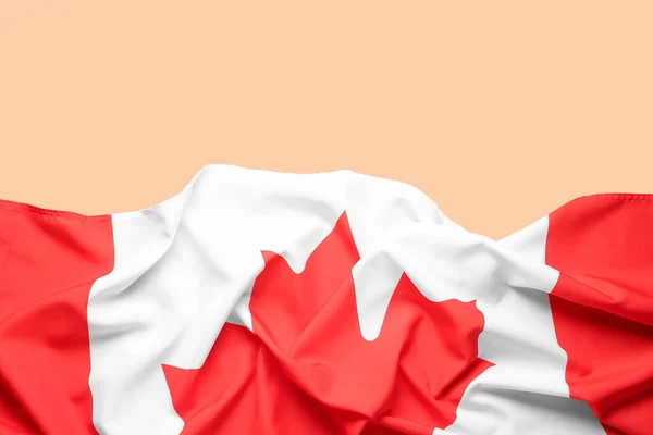 Canadas Flagg Oransje Bakgrunn – stockfoto