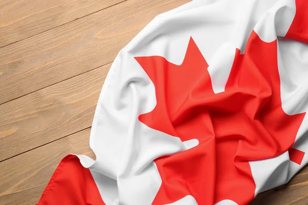 Bandiera Del Canada Sfondo Legno — Foto Stock