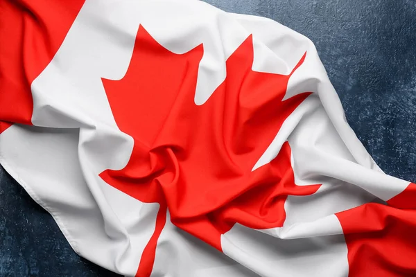 Bandera Canadá Sobre Fondo Azul — Foto de Stock