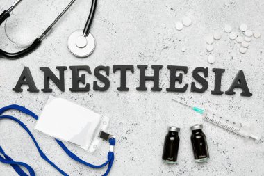 Grunge geçmişinde tıbbi malzemeler bulunan anestezi uzmanı.