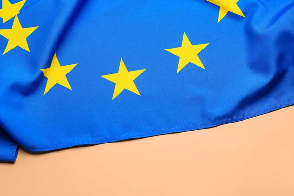 Flag European Union Beige Background — Stock Photo, Image