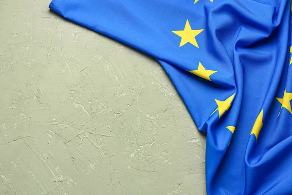 Flag European Union Grey Concrete Background — Stock Photo, Image