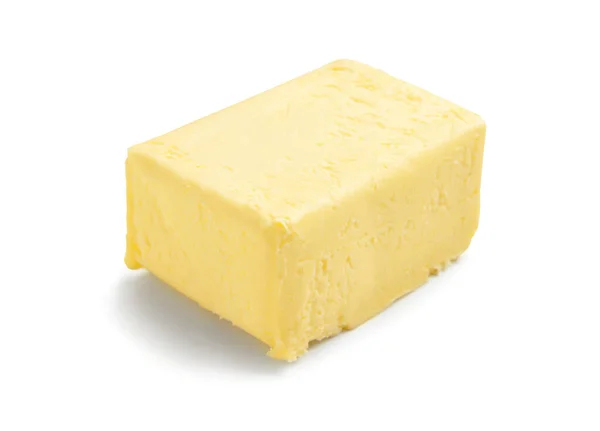 Fresh Butter White Background — Stock Photo, Image