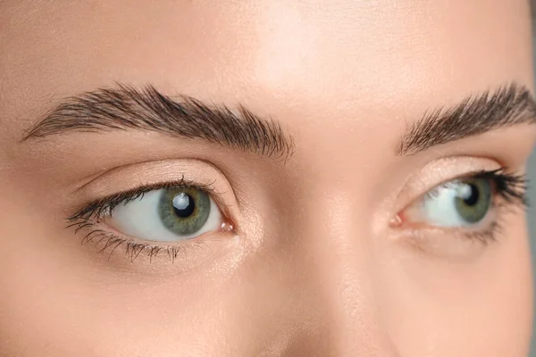 Young Woman Green Eyes Closeup — Zdjęcie stockowe