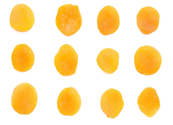 Tasty Dried Apricots White Background — Stock Photo, Image