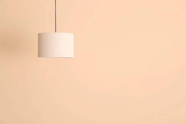 Lamp Hanging Beige Wall — Stock Photo, Image