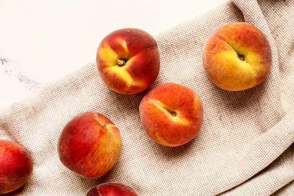 Sweet Peaches White Background — Stock Photo, Image