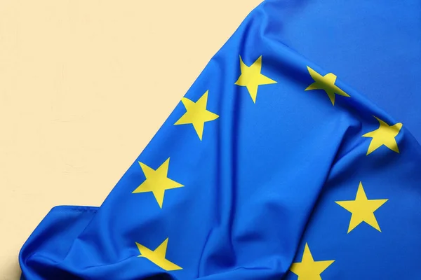 Flag European Union Yellow Background — Photo
