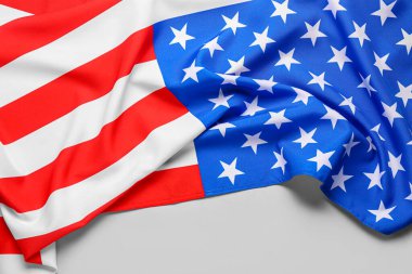 ABD bayrağı gri arka plan üzerinde