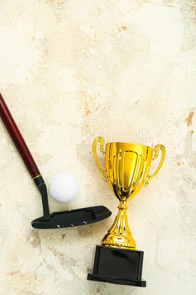 Gold Cup Golf Club Ball Grunge Background — Stock Photo, Image