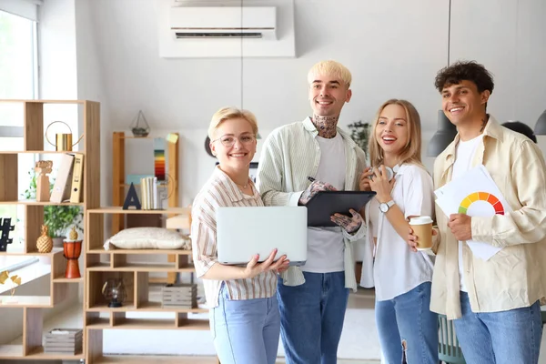 stock image Team of graphic designers working in office