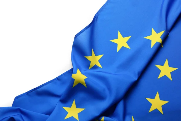 Europeiska Unionens Flagga Vit Bakgrund — Stockfoto