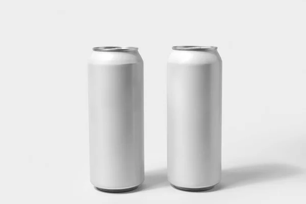 Cans Fresh Soda White Background — Stock Photo, Image