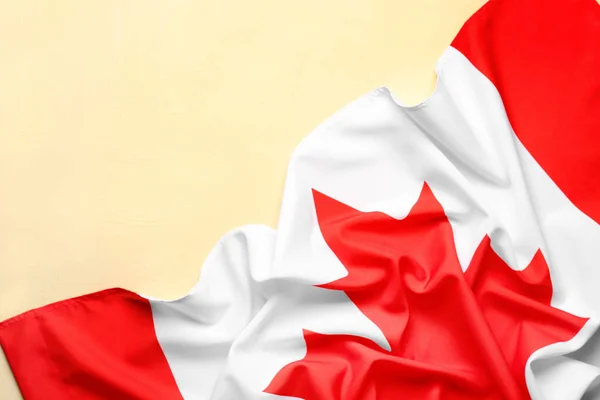 Bandera Canadá Sobre Fondo Amarillo — Foto de Stock