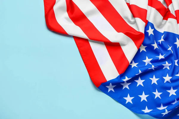 Vlajka Usa Modrém Pozadí — Stock fotografie