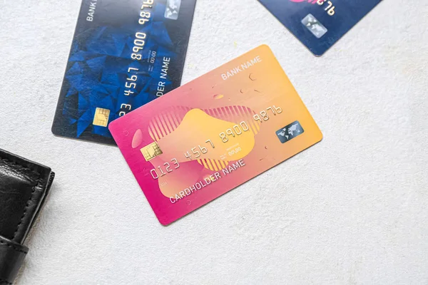 Many Credit Cards White Background — Stock Photo, Image