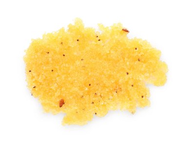 Heap of body scrub on white background