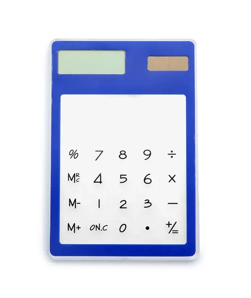 Calculatrice Moderne Sur Fond Blanc — Photo