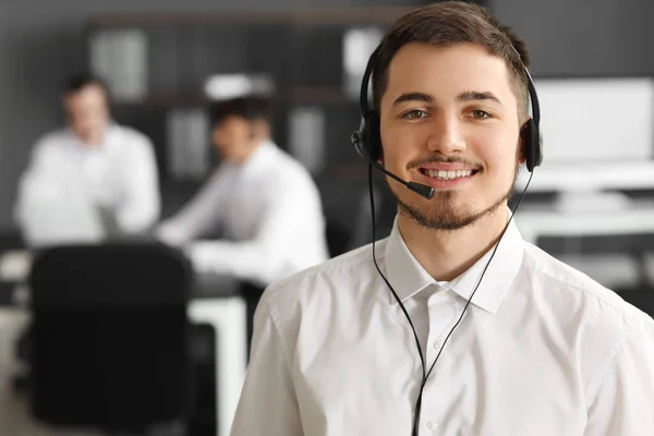 Male Technical Support Agent Office — Stock Photo, Image
