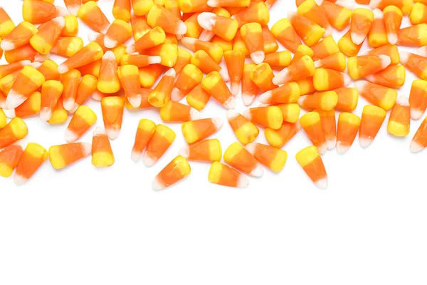 Tasty Halloween Candy Corns White Background — Stock Photo, Image