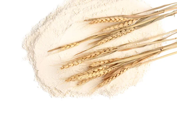 Uszy Mąki Pszenicy Białym Tle — Zdjęcie stockowe