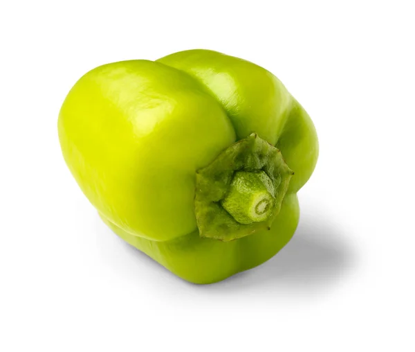 Peperone Verde Sfondo Bianco — Foto Stock