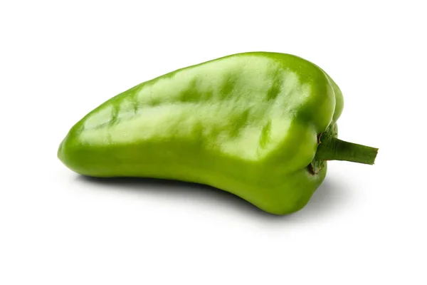 Green Bell Pepper White Background — Stock Photo, Image