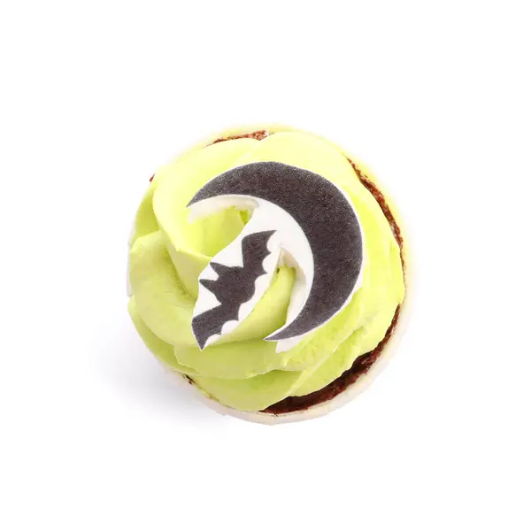 Delicious Halloween Cupcake Decor White Background — Stock Photo, Image