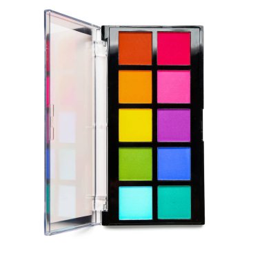 Beyaz arkaplanda renkli göz falı paleti