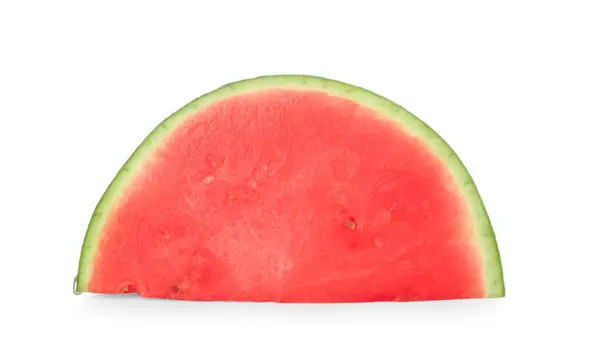 Piece Fresh Ripe Watermelon White Background — Stock Photo, Image
