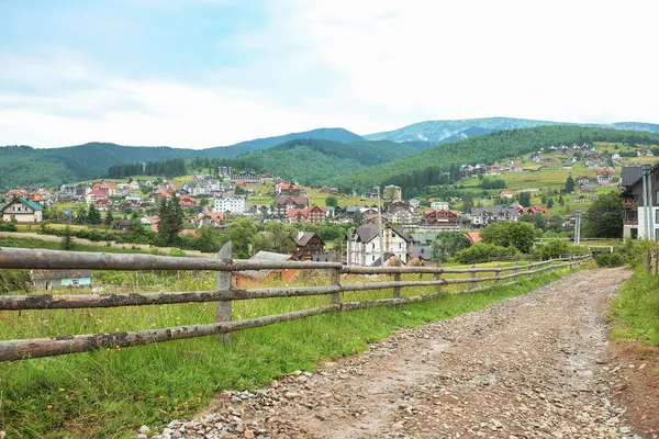 Blick Auf Das Dorf Den Karpaten Ukraine — Stockfoto