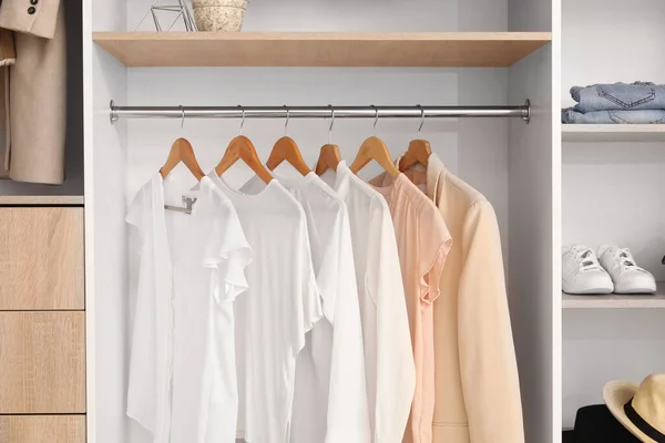 Stylish Clothes Hanging Boutique — Stock Photo, Image