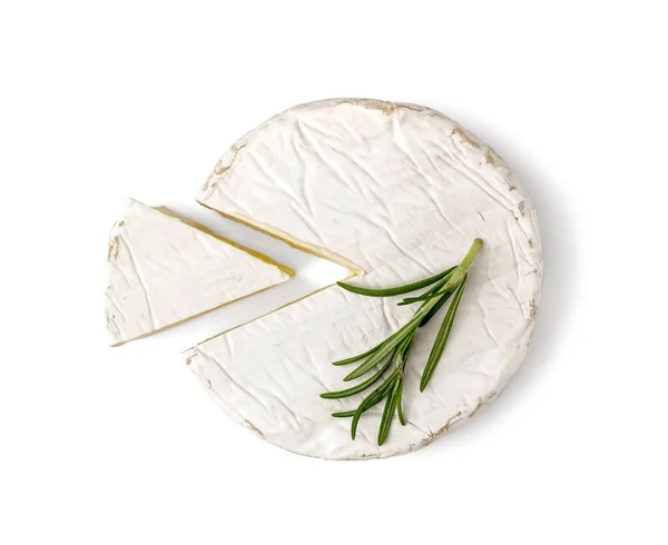Beyaz Arka Planda Camembert Peyniri — Stok fotoğraf