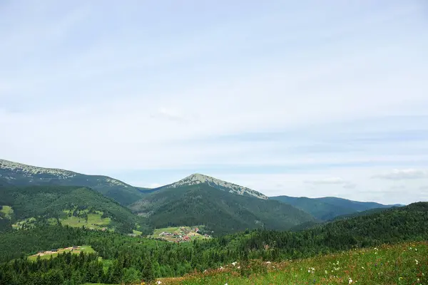Schöne Berglandschaft Den Karpaten Ukraine — Stockfoto