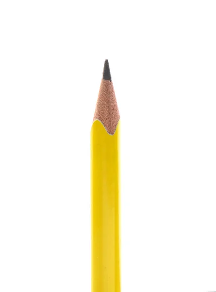 Crayon Jaune Sur Fond Blanc — Photo