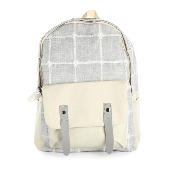Stylish School Backpack White Background — Stock Photo, Image