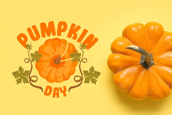 Greeting Card National Pumpkin Day — Stock Photo, Image