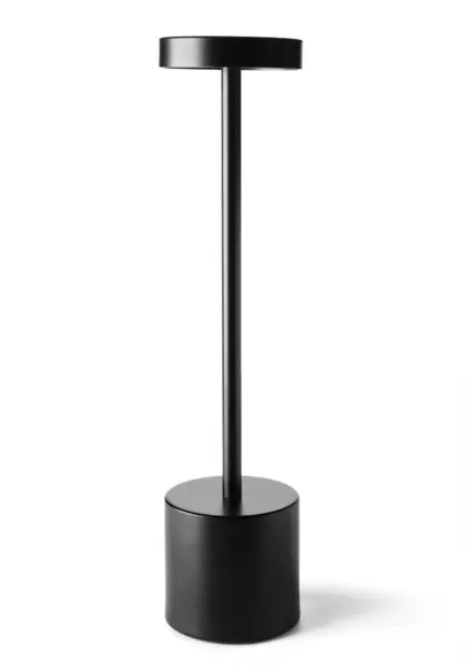 Schwarze Tischlampe Auf Weißem Hintergrund — Stockfoto