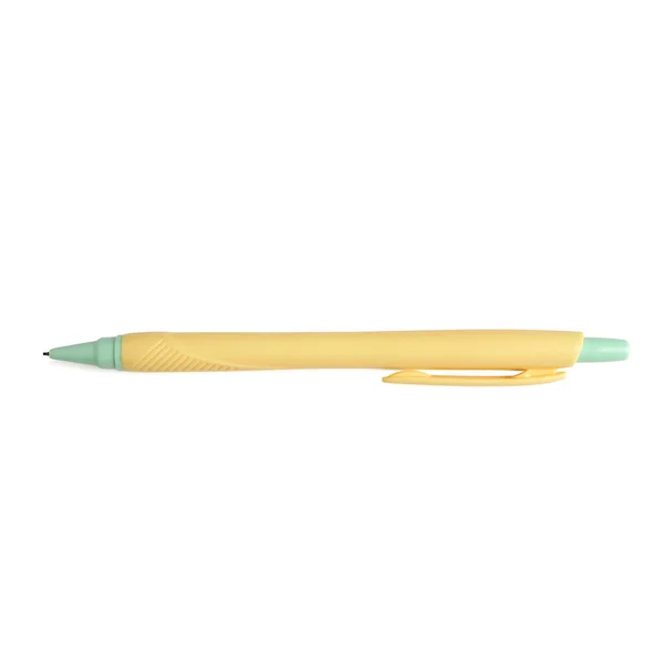 Yellow Pen White Background — Stock Photo, Image
