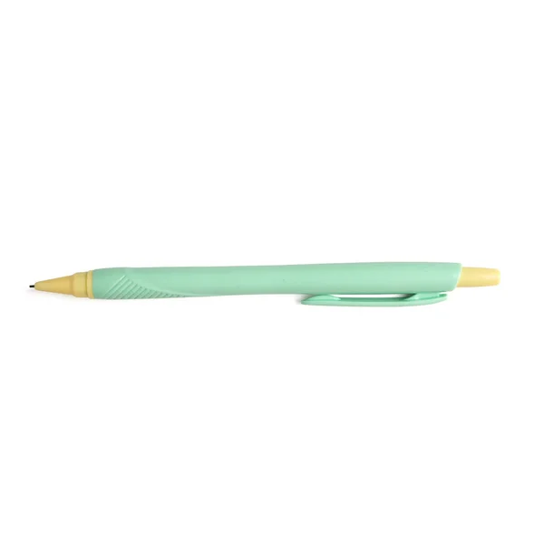 Green Pen White Background — Stock Photo, Image