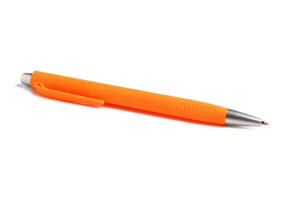 Orange Pen White Background — Stock Photo, Image