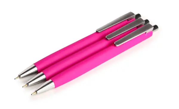 Рожеві Ручки Білому Тлі — стокове фото