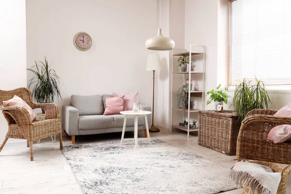 Bequeme Sessel Sofa Und Tisch Wohnzimmer — Stockfoto