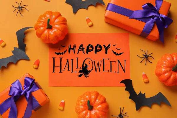 Banner for Happy Halloween with gifts