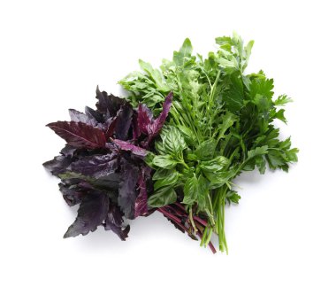 Beyaz arkaplanda izole edilmiş otlar