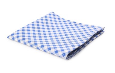 Beyaz arkaplanda katlanmış peçete