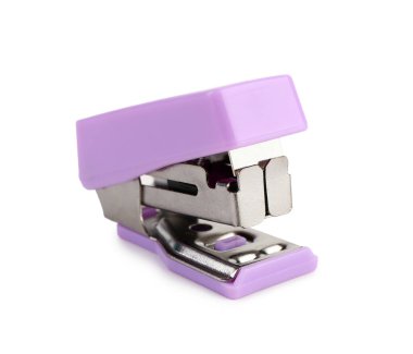 Beyaz arkaplanda leylak zımba izole