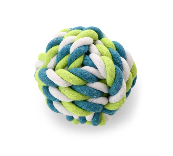 Cotton Toy Ball Pet Isolated White Background — Stock Photo, Image