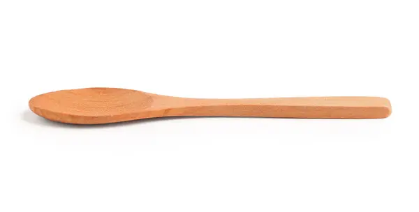 New Wooden Spoon White Background — Stock Photo, Image